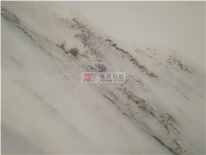 Bookmatching White Jade Marble Wall Cladding Slabs
