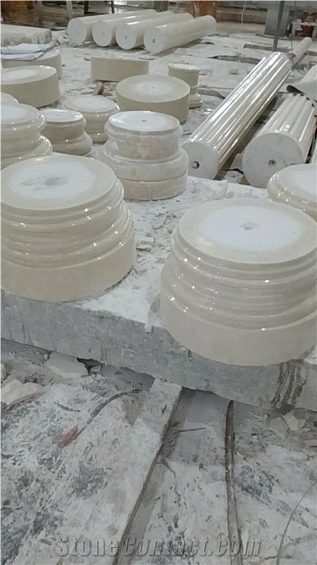 Botticino Classical Beige Marble Corinthian Column