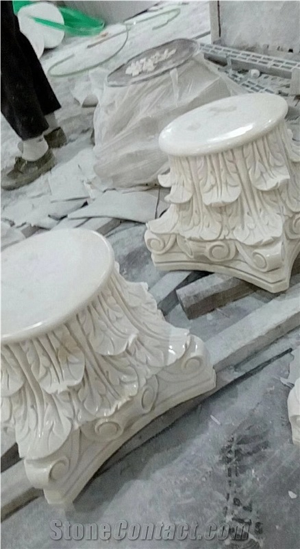 Botticino Classical Beige Marble Corinthian Column