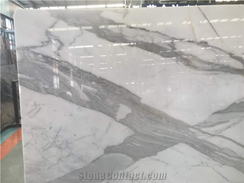 Calacatta Carrara White Marble Slab for Countertop