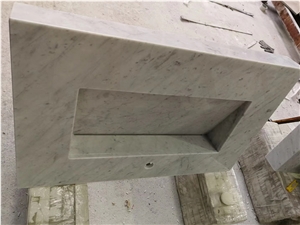 Carrara Marble Countertop with Sink for Bathroom