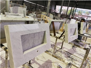Carrara Marble Countertop with Sink for Bathroom