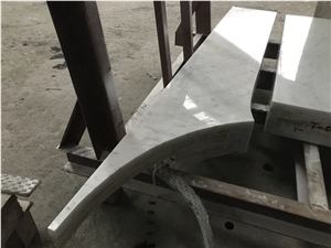 Carrara White Marble Stair Composite Polywood Tile