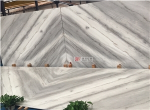 China Bianco Carrara Guangxi White Marble Slab