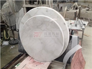 China Bianco Carrara Marble Round Table Tops