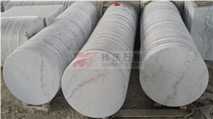 China Bianco Carrara Marble Round Table Tops