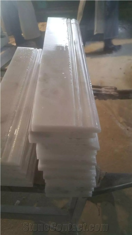 China Carrara White Marble Tile Trims,Decor Border