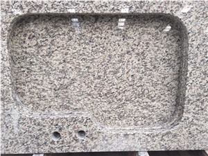 China Cheap Gold Granite Stone Custom Vanity Top