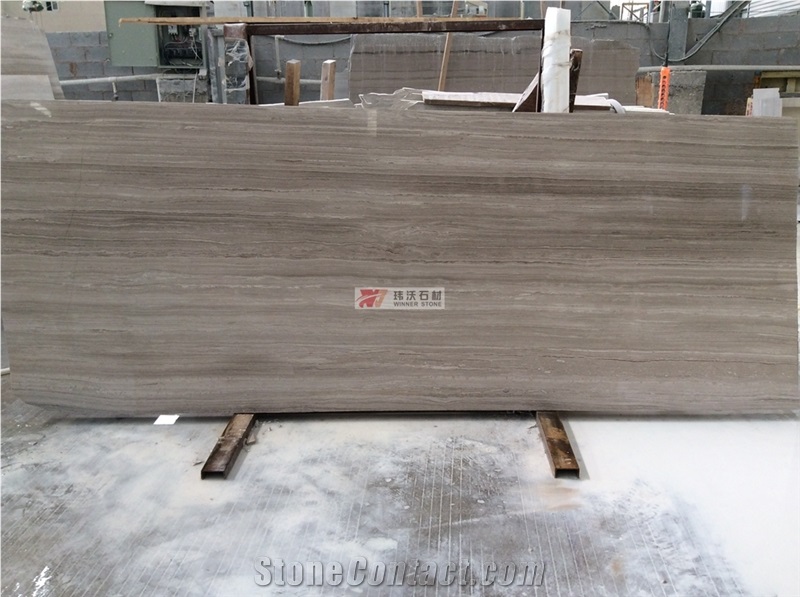 China Grey Serpeggiante Ash Wooden Marble Slabs