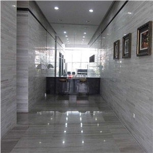 China Grey Serpeggiante Ash Wooden Marble Slabs