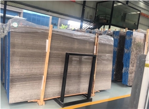 China Grey Wood Grain Marble Flooring Tile Pattern