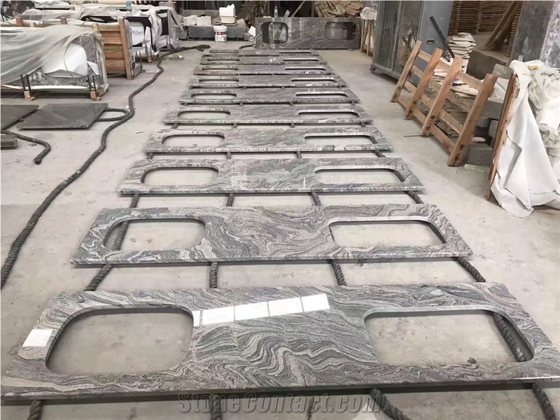 China Juparana Grey Granite Kitchen Island Tops