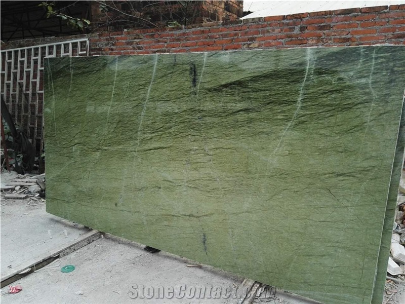 China Light Green Stone Ming Green Marble Slab
