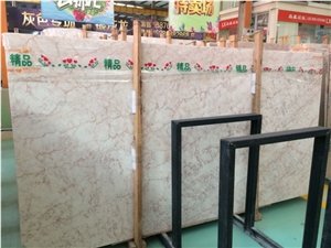 Cream Rose Marble Slab for Faux Marble Floor