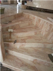 Cream Rose Marble Slab for Faux Marble Floor