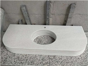 Crystal White Marble Bathroom Vanity Countertop