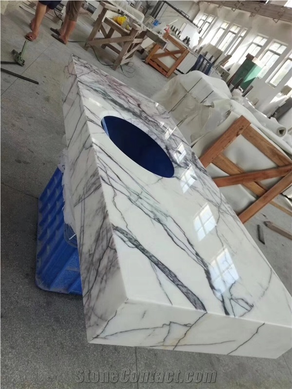Custom Kitchen Milas Lilac Marble Countertop