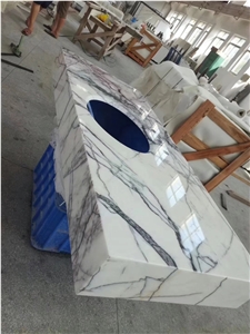 Custom Kitchen Milas Lilac Marble Countertop