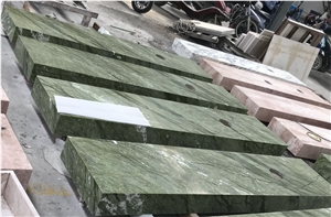 Dandong Green Marble Prefab Bathroom Countertops