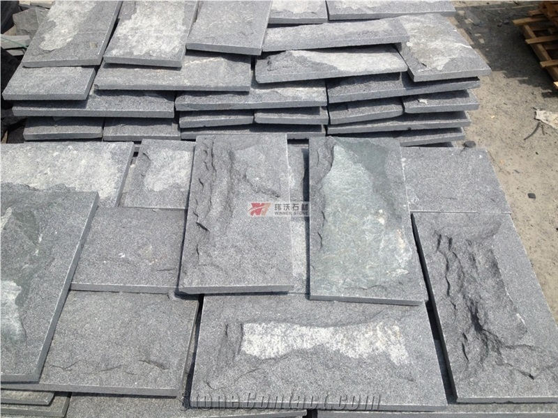 Dark Grey Granite G654 Split Face Mushroom Wall