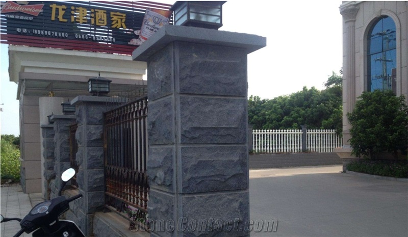 Dark Grey Granite G654 Split Face Mushroom Wall