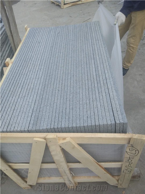 Flamed Yixian Black Granite Wall Flooring Tiles