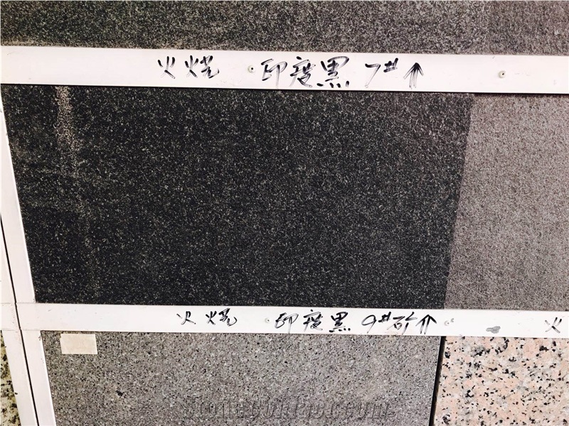 G20 Absolutely Black Flamed Polished Granite Tile