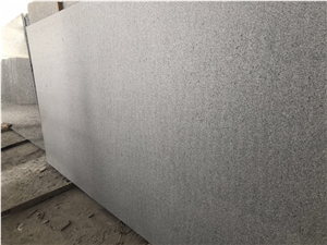 G654 Dark Grey Granite Flamed Brush Flooring Tile