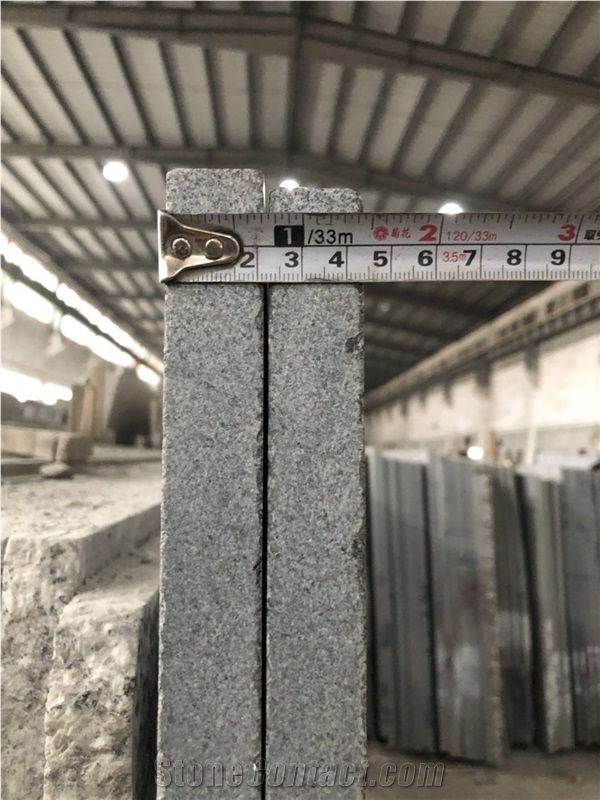 G654 Dark Grey Granite Flamed Brush Flooring Tile