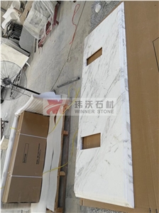 Granitis Dramas Semi White Marble Bath Countertops