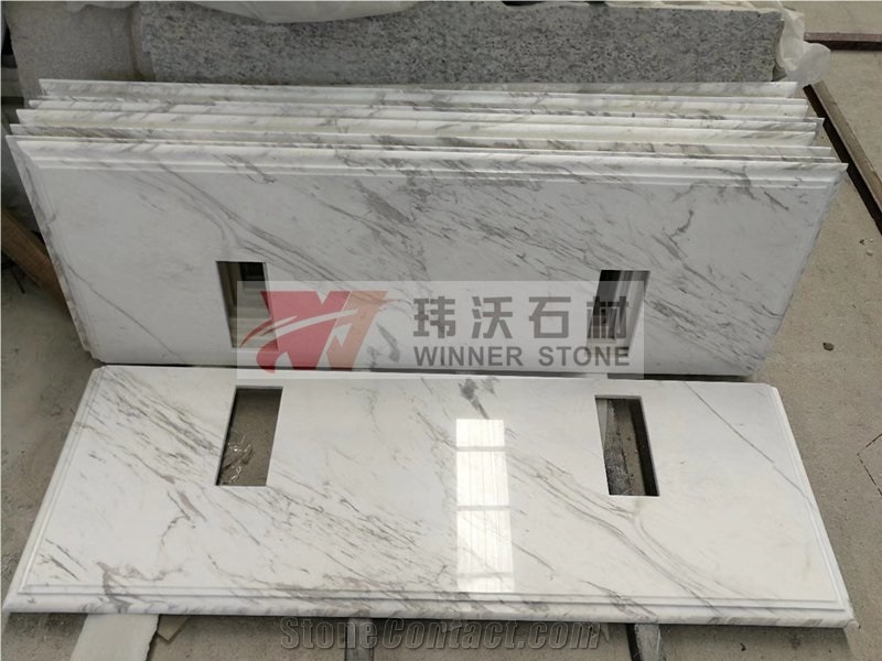 Granitis Dramas Semi White Marble Bath Countertops