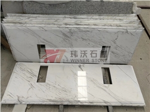 Granitis Dramas Semi White Marble Bath Countertops