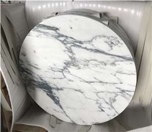 Honed Round White Marble Restaurant Counter Tops Honed Round White Marble Restaurant Counter Tops