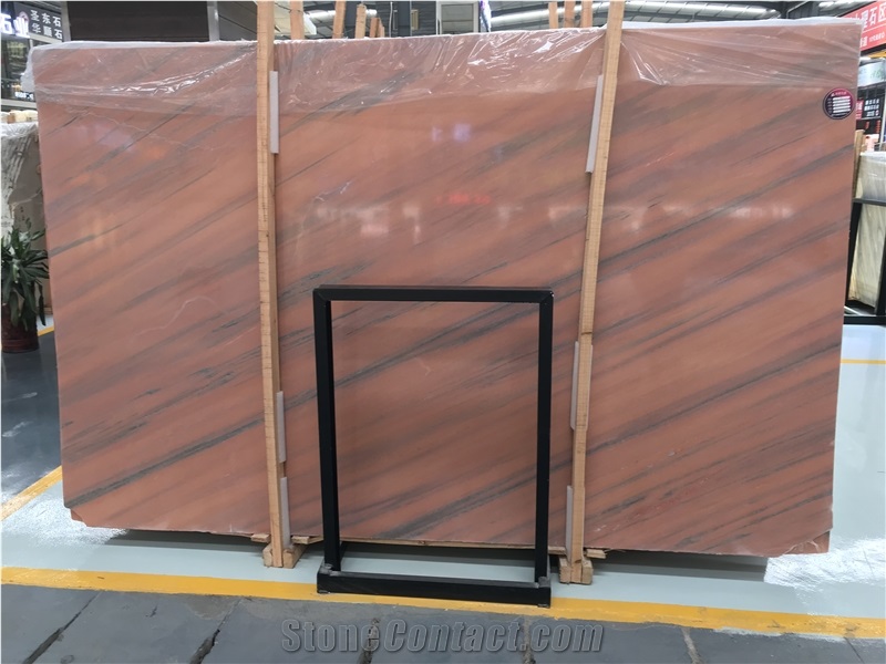 Inexpensive Galaxy Red Marble Stone Tile Flooring