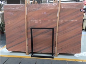 Inexpensive Galaxy Red Marble Stone Tile Flooring