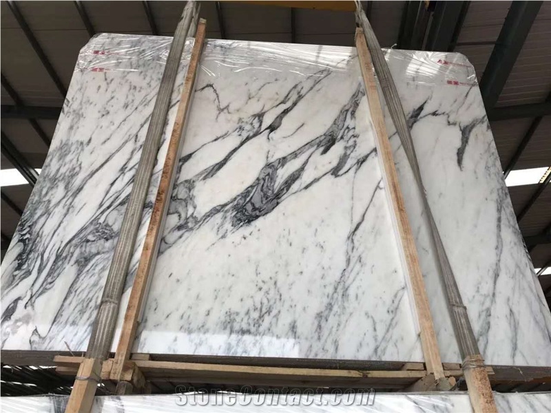 Italian Calacatta Oro White Polishing Marble Slab