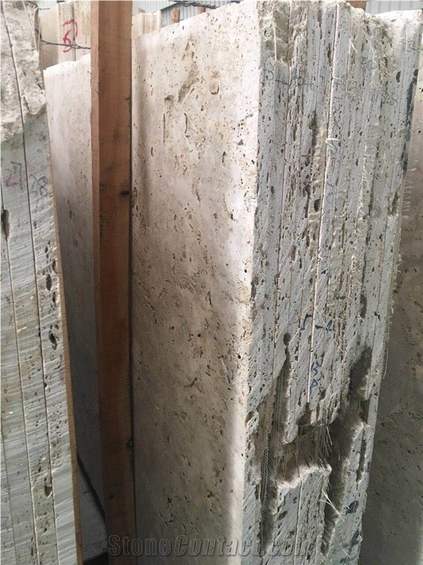 Light Color Cream Travertine Slab French Pattern