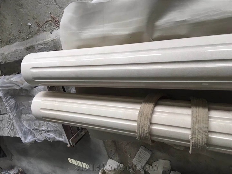 Light Pearl Roman Stone Columns