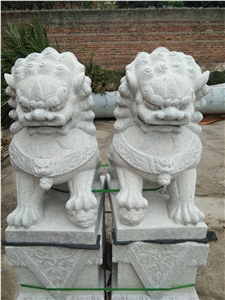 Lion Statue Light Grey Granite G603 Animal Stone