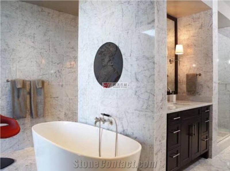 Natural White Marble Carrara Marble Slabs Tile