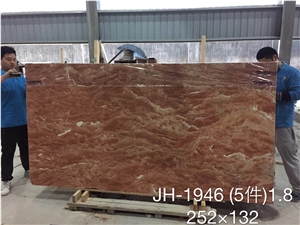 Orange Peel Red Marble Slab 