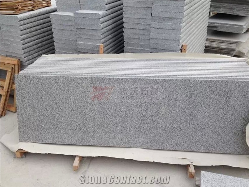 Padang Light Granite Step Treads and Stair Riser