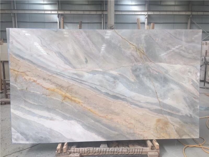 Palissandro Blue and White Marble Tile Flooring