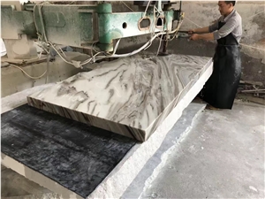 Palissandro Nuvolato White Marble Stone Table Top