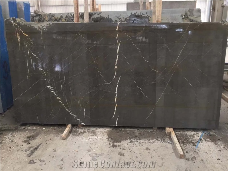 Pietra Grey Marble, Cheap Brown Grey Marble Slab