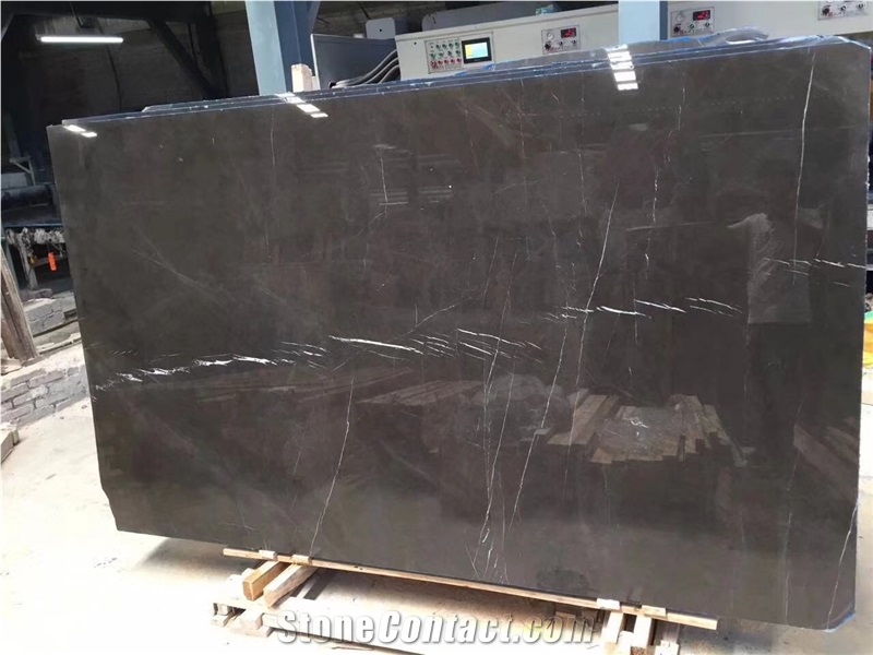 Pietra Grey Marble Slab Honed Brown Flooring Tiles