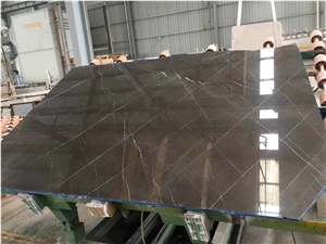 Pietra Grey Marble Slab Honed Brown Flooring Tiles