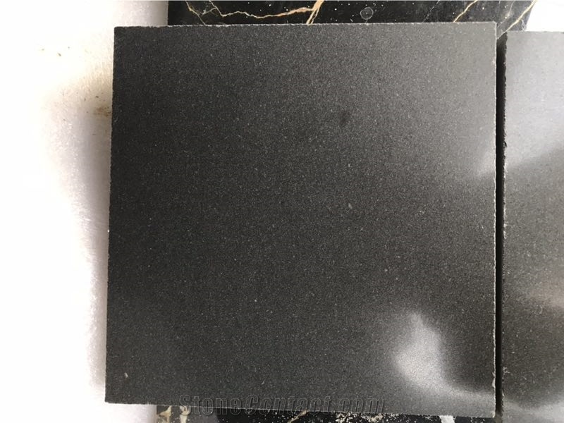 Polished Honed Flamed Mongolia Black Granite Tiles