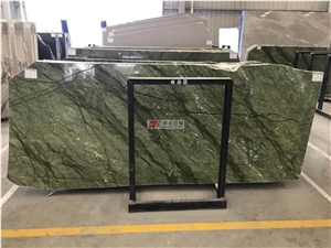 Polished Ming Green Marble Round Table Tops