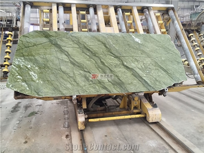 Polished Ming Green Marble Round Table Tops